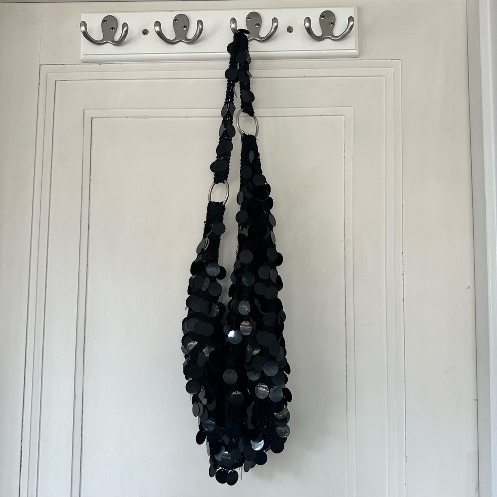 Y2K black sequins purse